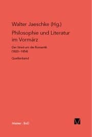 Cover von Philosophie und Literatur im Vormärz