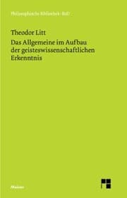 Cover von Das Allgemeine im Aufbau der geisteswissenschaftlichen Erkenntnis