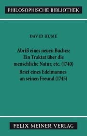 Cover von Abriss eines neuen Buches, betitelt: Ein Traktat über die menschliche Natur, etc. Brief eines Edelmannes an seinen Freund in Edinburgh