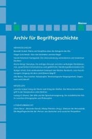 Cover von Archiv für Begriffsgeschichte. Band 51