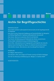 Cover von Archiv für Begriffsgeschichte. Band 45
