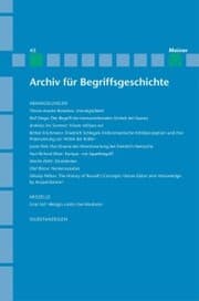 Cover von Archiv für Begriffsgeschichte. Band 43