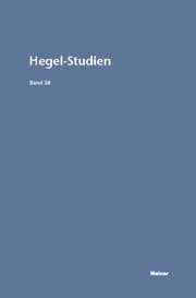Cover von Hegel-Studien Band 38
