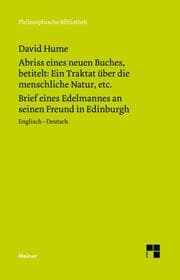 Cover von Abriss eines neuen Buches, betitelt: Ein Traktat über die menschliche Natur, etc. / Brief eines Edelmannes an seinen Freund in Edinburgh