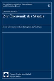 Cover von Zur Ökonomik des Staates