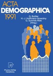 Cover von Acta Demographica 1991