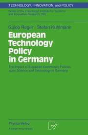 Cover von European Technology Policy in Germany