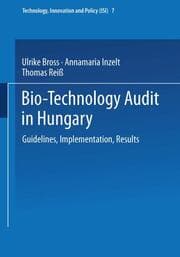 Cover von Bio-Technology Audit in Hungary
