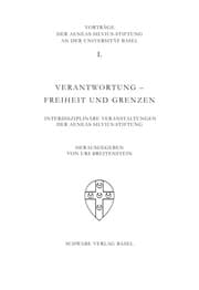 Cover von Verantwortung - Freiheit und Grenzen