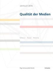 Cover von Jahrbuch 2016 Qualität der Medien