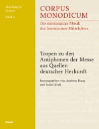Cover von Tropen zu den Antiphonen der Messe aus Quellen deutscher Herkunft