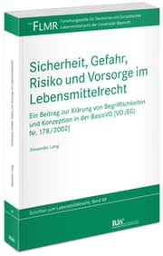 Cover von Sicherheit, Gefahr, Risiko und Vorsorge im Lebensmittelrecht