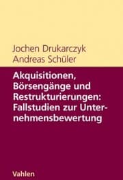 Cover von Akquisitionen, Börsengänge und Restrukturierungen: Fallstudien zur Unternehmensbewertung