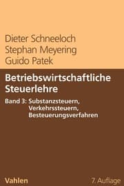 Cover von Betriebswirtschaftliche Steuerlehre Band 3: Substanzsteuern, Verkehrssteuern, Besteuerungsverfahren