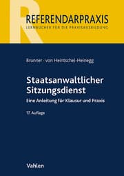 Cover von Staatsanwaltlicher Sitzungsdienst