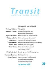 Cover von Transit 36. Europäische Revue