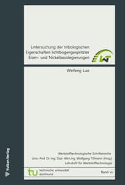 Cover von Untersuchung der tribologischen Eigenschaften lichtbogengespritzter Eisen- und Nickelbasislegierungen
