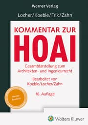 Cover von Kommentar zur HOAI