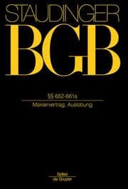 Cover von §§ 652-661a (Maklervertrag, Auslobung) - Buch 2: Recht der Schuldverhältnisse