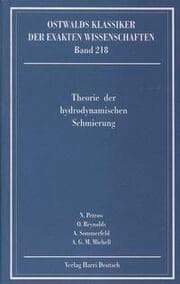 Cover von Theorie der hydrodynamischen Schmierung
