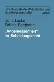 Cover von Angemessenheit im Scheidungsrecht