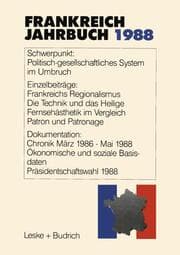 Cover von Frankreich-Jahrbuch 1988