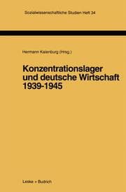 Cover von Konzentrationslager und deutsche Wirtschaft 1939-1945