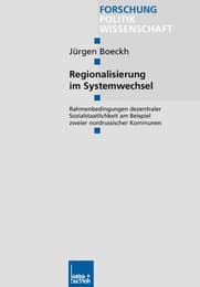 Cover von Regionalisierung im Systemwechsel