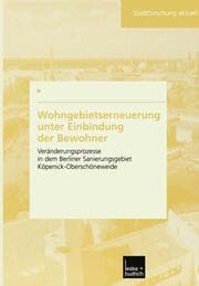 Cover von Wohngebietserneuerung unter Einbindung der Bewohner