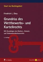 Cover von Grundriss des Wettbewerbs- und Kartellrechts