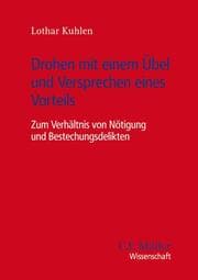 Cover von Drohen mit einem Übel und Versprechen eines Vorteils