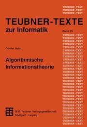 Cover von Algorithmische Informationstheorie