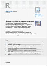 Cover von ift-Richtlinie WA-05/2, August 2012. Bewertung von Berechnungsprogrammen