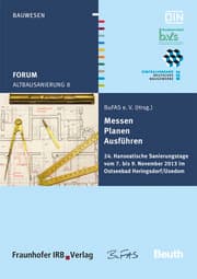 Cover von Forum Altbausanierung 8. Messen - Planen - Ausführen.