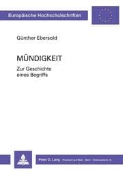 Cover von Mündigkeit