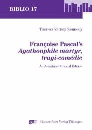 Cover von Francoise Pascal's Agathonphile martyr, tragi-comedie