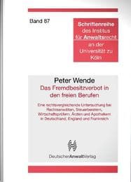 Cover von Das Fremdbesitzverbot in den freine Berufen