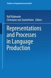 Cover von Representations and Processes in Language Production