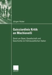 Cover von Guicciardinis Kritik an Machiavelli