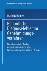 Cover von Behördliche Diagnosefehler im Genehmigungsverfahren