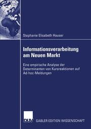 Cover von Informationsverarbeitung am Neuen Markt