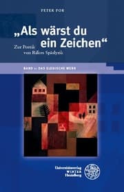 Cover von Als wärst du ein Zeichen. Zur Poetik von Rilkes Spätlyrik / Band 1: Das elegische Werk