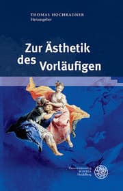 Cover von Zur Ästhetik des Vorläufigen