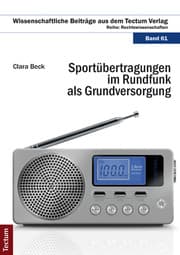 Cover von Sportübertragungen im Rundfunk als Grundversorgung