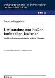 Cover von Breitbandausbau in dünn besiedelten Regionen