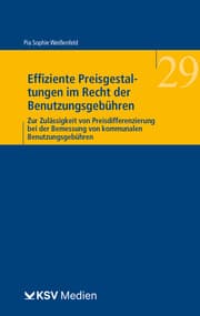 Cover von Effiziente Preisgestaltungen im Recht der Benutzungsgebühren