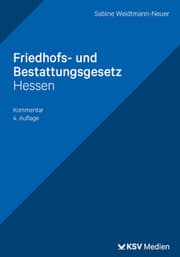 Cover von Friedhofs- und Bestattungsgesetz Hessen