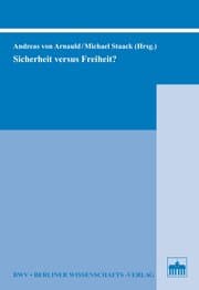 Cover von Sicherheit versus Freiheit?