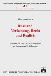 Cover von Russland. Verfassung, Recht und Realität