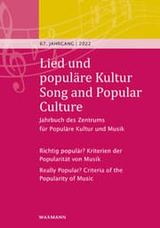 Cover von Lied und populäre Kultur / Song and Popular Culture